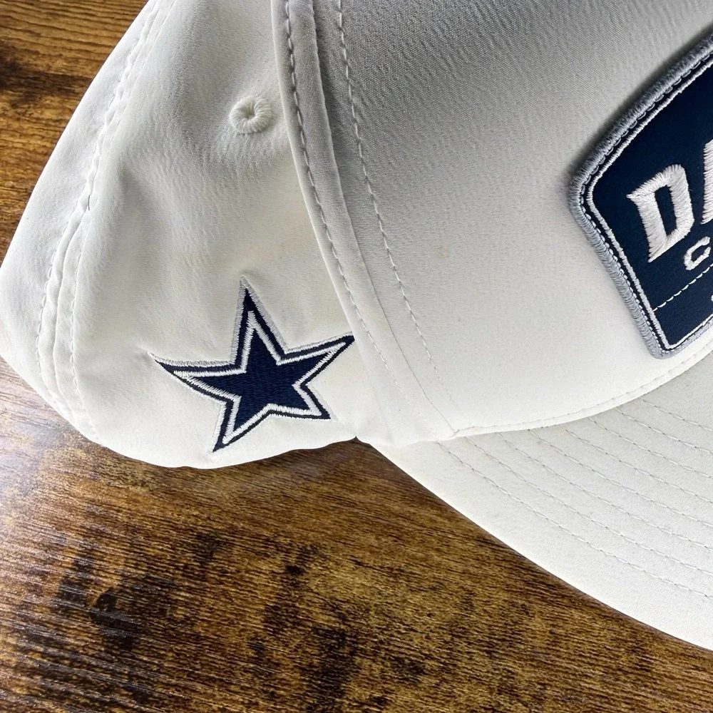 HOOey Dallas Cowboys America's Team Snapback Hat White Navy OSFA Cap